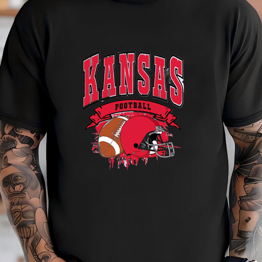 Vintage Kansas City Football Sweatshirt, Kansas Football Fan Shirt, Popular Kansas City Tee,sunday Football Gift, Mascot Game Day Tee T-shirt