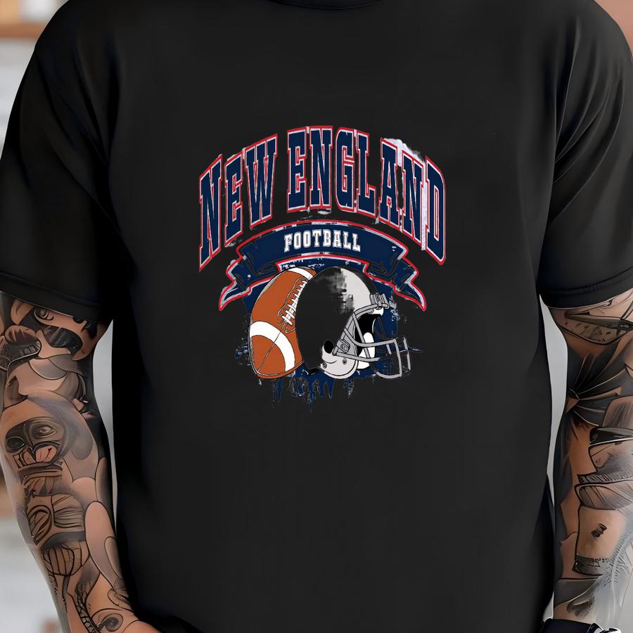 Vintage Style New England Football Sweatshirt, New England Fan Gift , Patriot Fans Gift, Sunday Football Gift, Mascot Game Day Tee T-shirt
