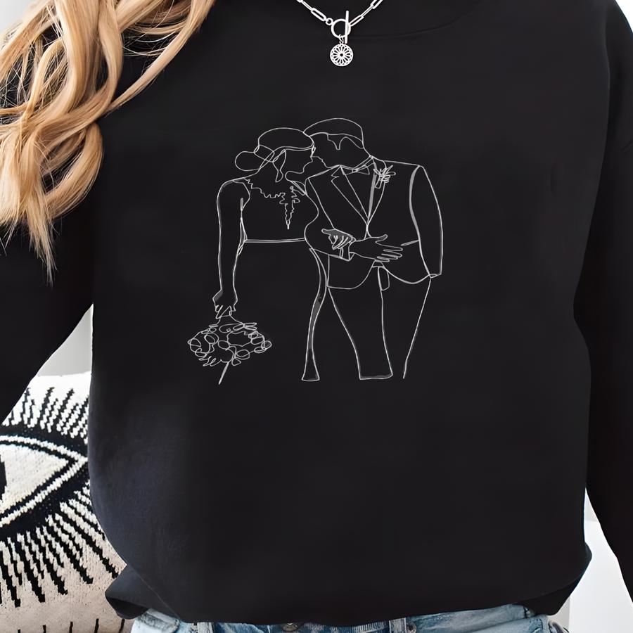 Wedding Journal Custom Name Gift For Bride To Be Personalized Bridal Shower Present For Newlywed Customized Hardcover Book For Couples Diary Sweatshirt
