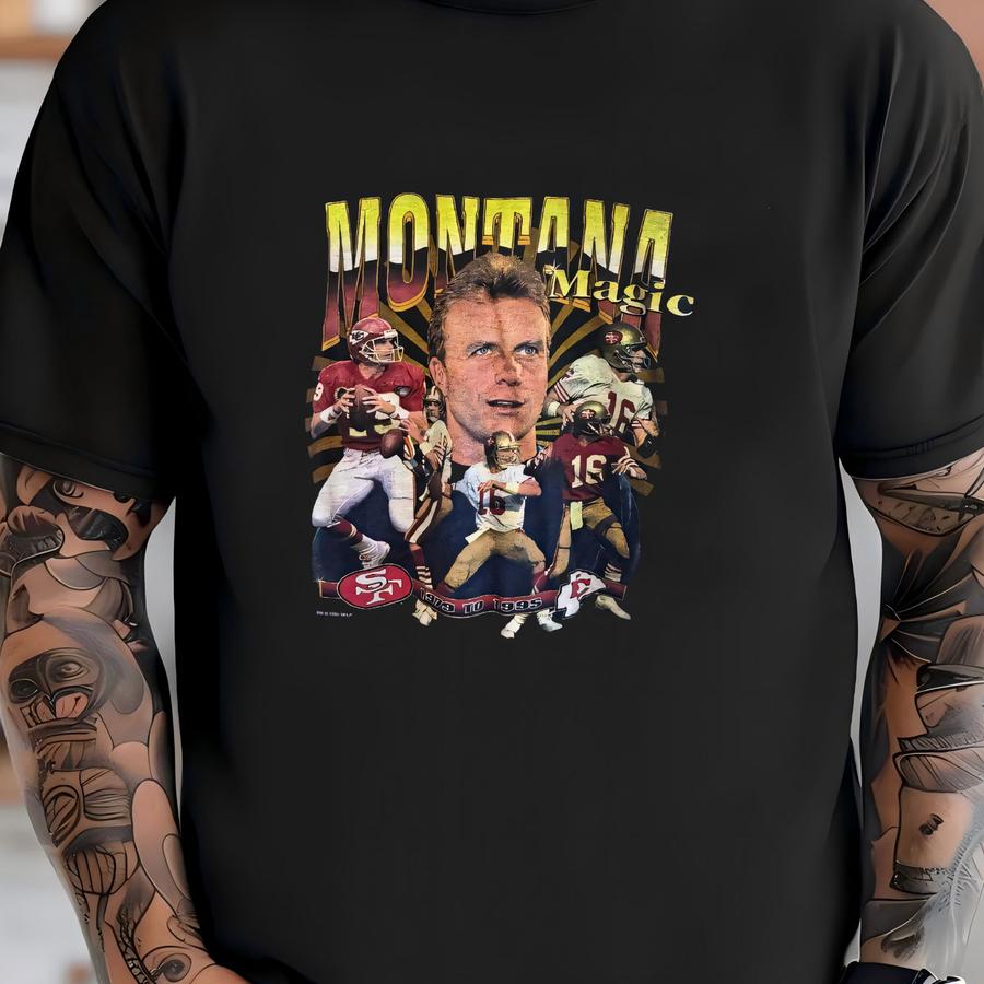 Vintage 90's Joe Montana San Francisco Montana Magic Tee Size Large T-shirt