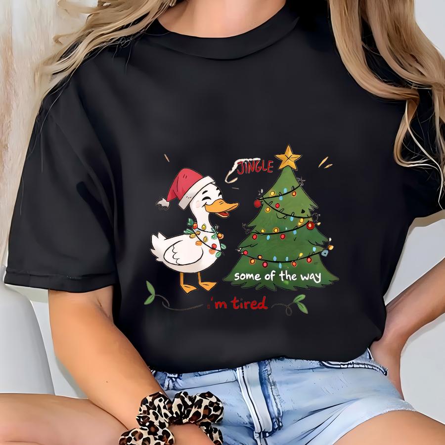Probably Just Gonna Jingle Some Of The Way I'm Tired Christmas Sweatshirt, Funny Holiday Shirt, Christmas Jingle Shirt, Xmas Lights Sweater T-shirt