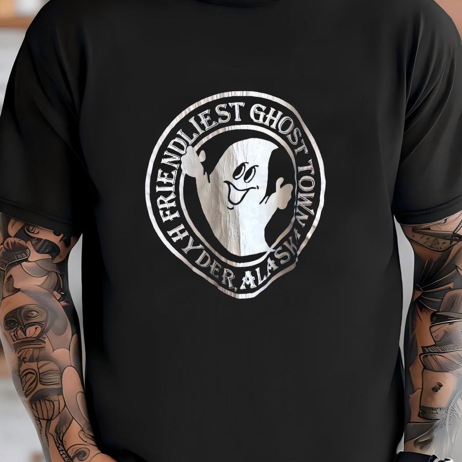 Vintage 80's Friendliest Ghost Town Alaska Cartoon Graphic Tee Size M/l T-shirt