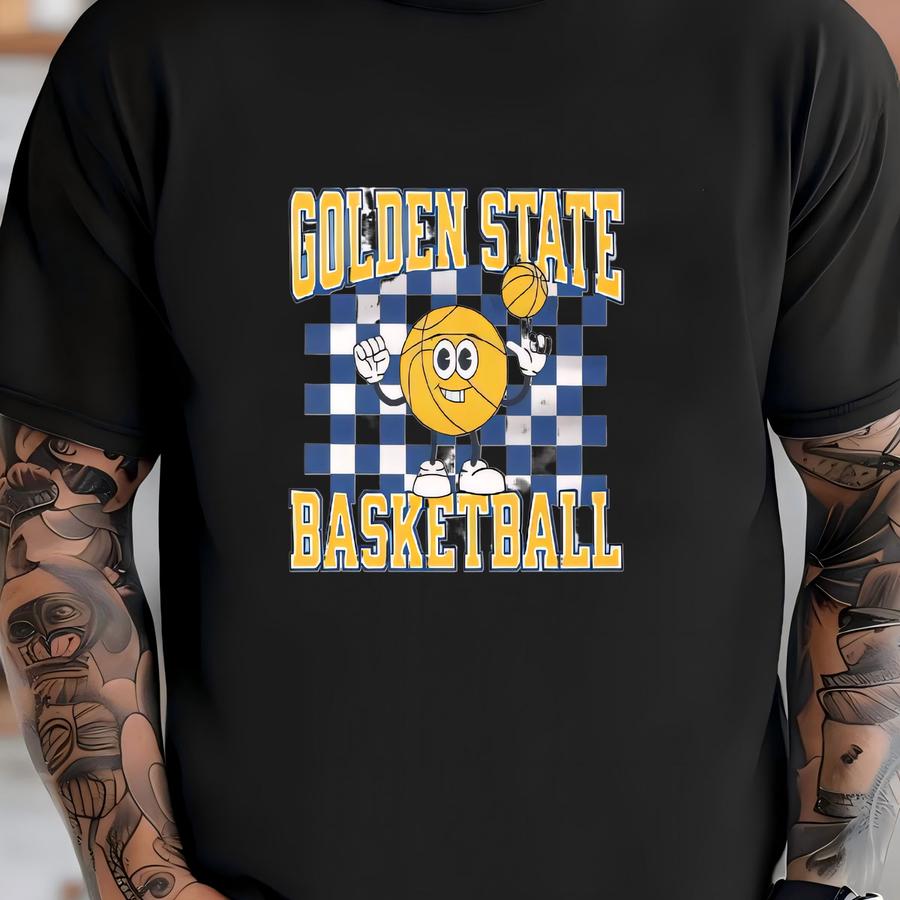 Infant Checkered Golden State Basketball Apparel, Newborn Baby Bodysuits/short Sve Shirts, Boys Girls Baby Shower Gift T-shirt