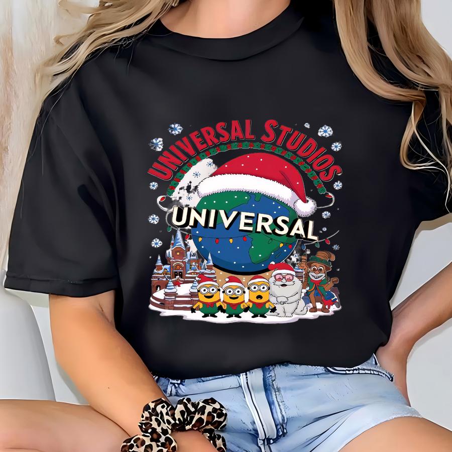 Universal Studios Christmas Shirt, Christmas Tee, Land Merry Christmas Shirt, Christmas Vibes World Tshirt T-shirt