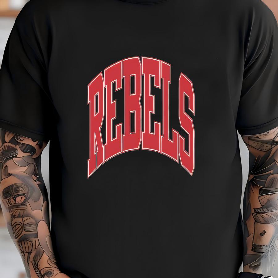 Rebels Kids Football Shirt, Youth Game Day Tee, Rebels Football Apparel, Rebels Toddler Shirt, Rebels Kids Tee, Football Shirt, Fan Gift T-shirt