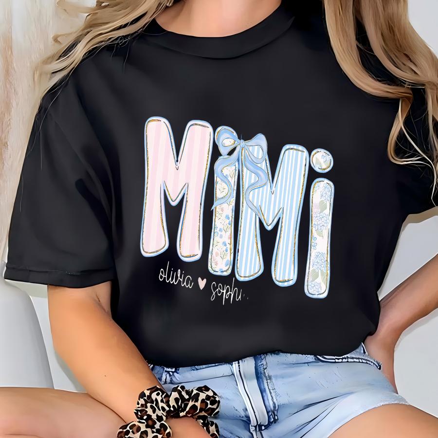 Custom Mimi Sweatshirt, Gift From Grandkids, Personalized Mimi Sweater, Mimi Crewneck T-shirt