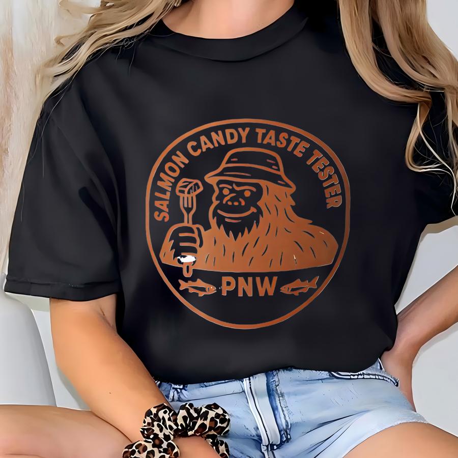 Salmon Candy Taste Tester Mug | Bigfoot Pnw Coffee Cup | Pacific Northwest Sasquatch Gift T-shirt