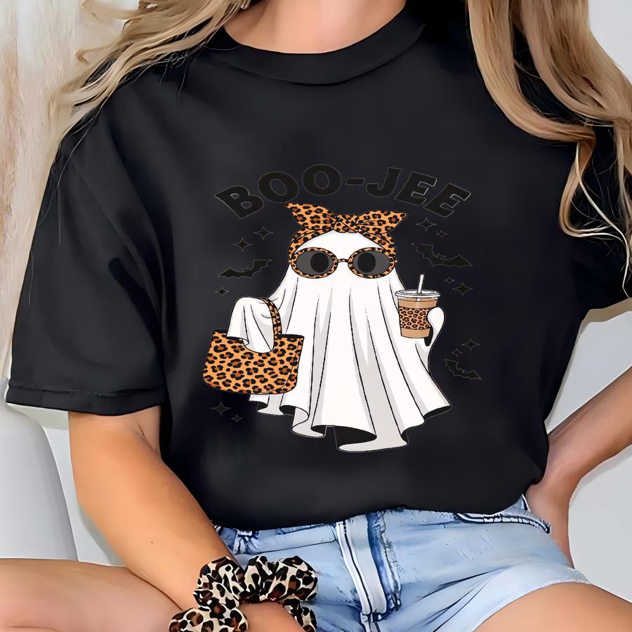 'boo-jee' Halloween Hoodie: Funny Ghost Graphic T-shirt