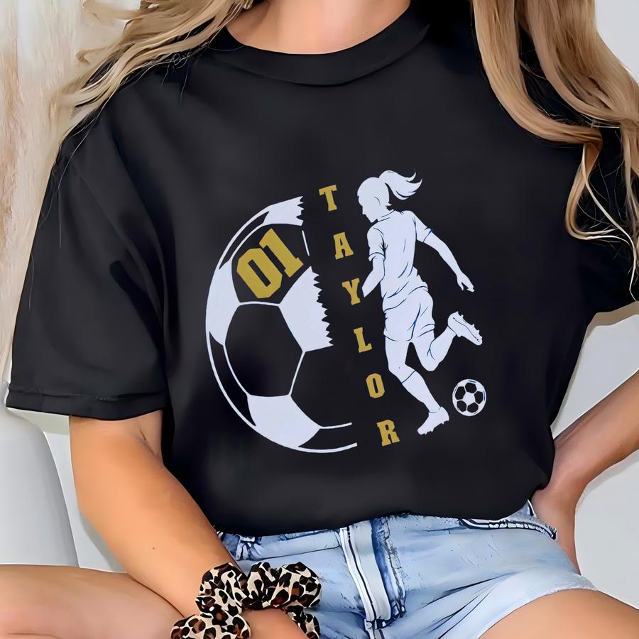 Personalized Soccer Girl Hoodie |custom Girls Soccer Team Sweatshirt | Womens Soccer Gifts | Youth Soccer Hoodie T-shirt