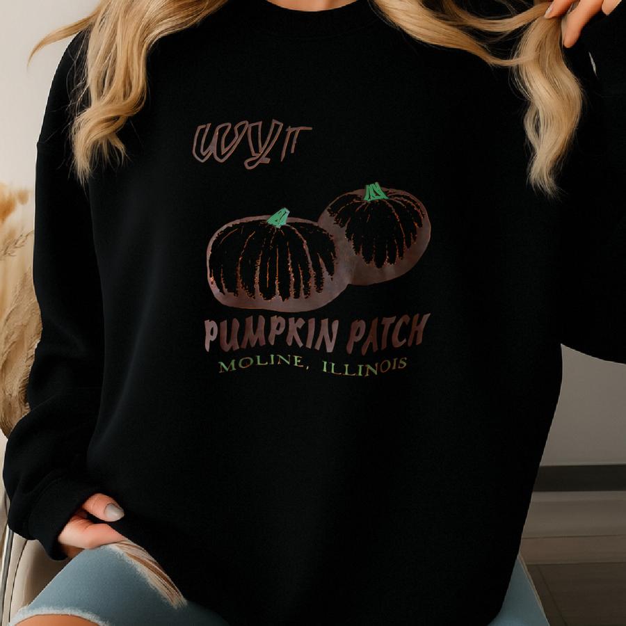 Vintag 80's Wyffels Pumpkin Patch Moline Illinois Single Stitch Jack O' Lantern Halloween T Shirt Size L Sweatshirt