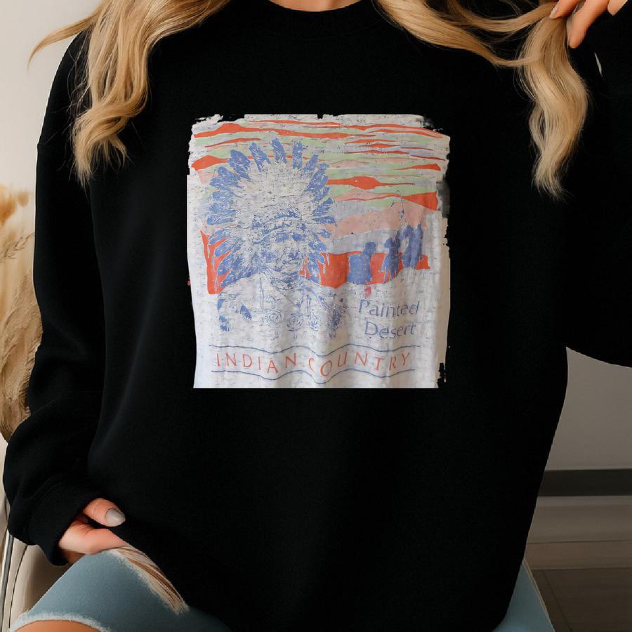 Vintage 90s The Painted Desert Country Soft Paper Thin Burnout T Shirt Size L Sweatshirt