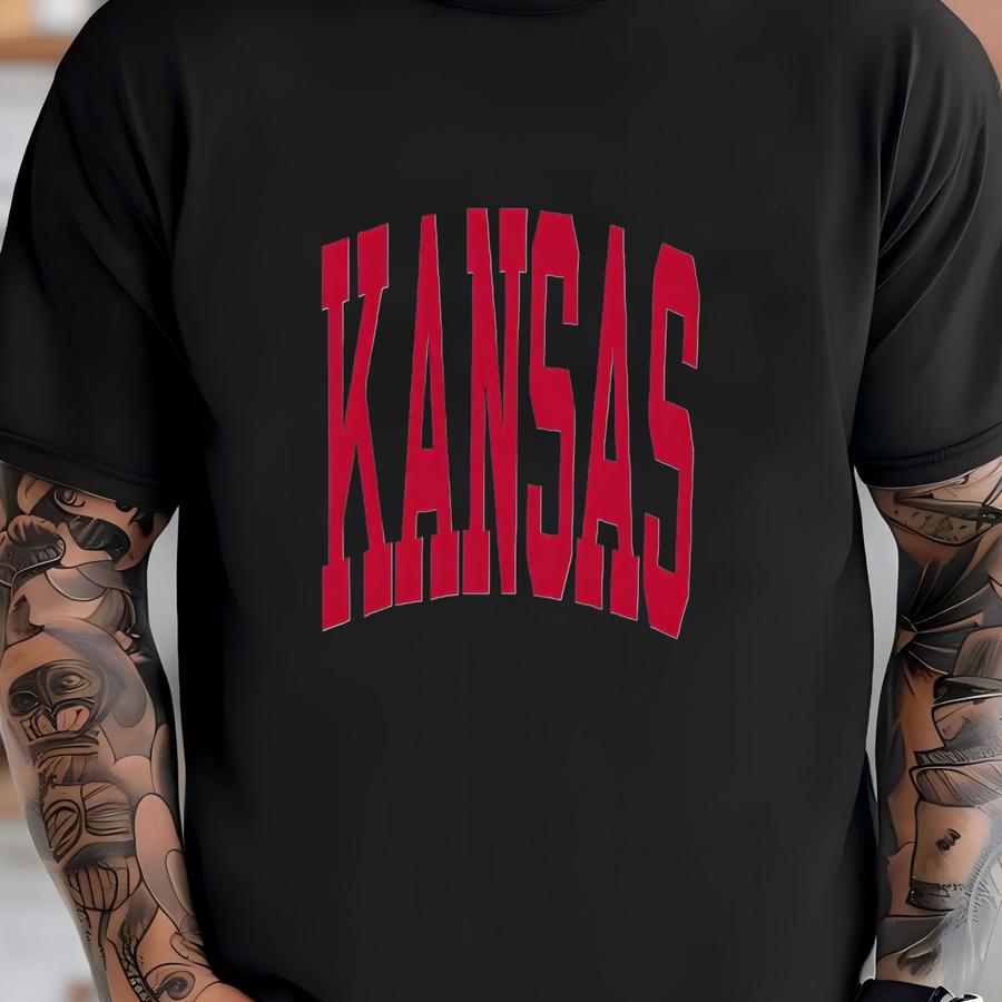 Kansas Sweatshirt: Retro College Game Day Crewneck T-shirt