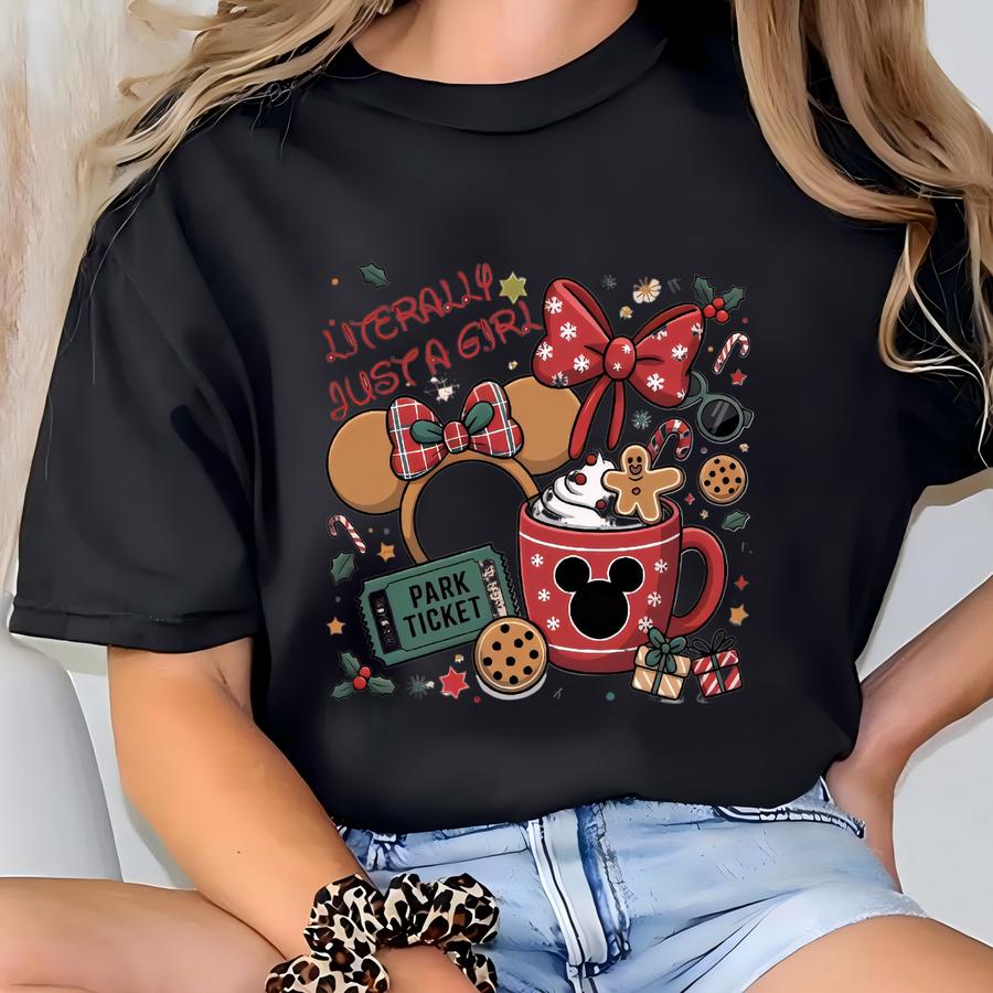 Holiday Mug Shirt: Gingerbread Cookie, Red Bow, Mouse Ears T-shirt