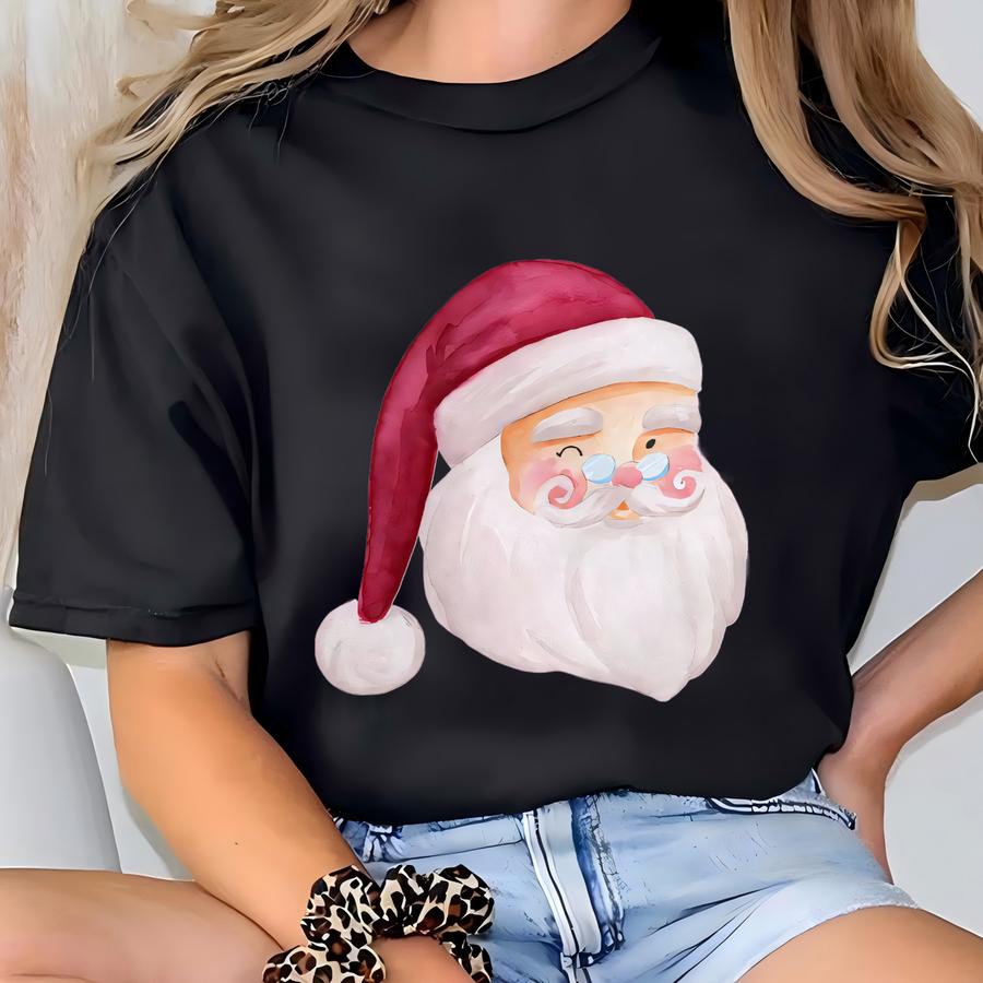 Retro Santa Christmas Sweatshirt, Sweatshirts For Women,christmas Matching Family Hoodie, Vintage Santa Cap, Holiday Crewneck Group Party T-shirt