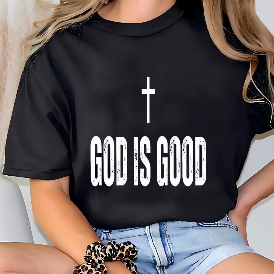 ® God Is Good Christian Hoodie, Christian Clothes Boho Christian Merch,christian Gift Jesus Shirt Cute Christian Sweatshirt T-shirt