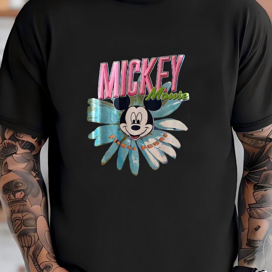 Vintage 1990’s Single Stitch Mouse Flower Power Graphic Tee - Xl T-shirt