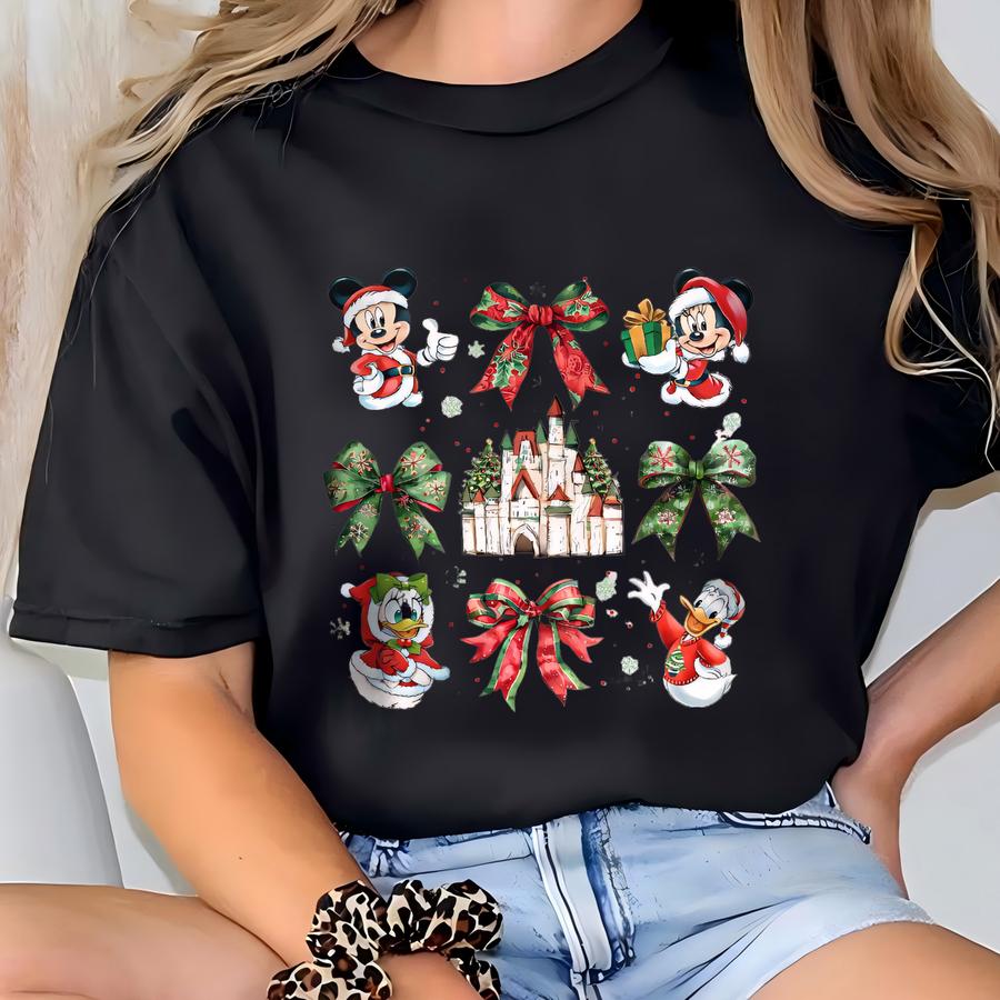 Coquette Bows And Friends Christmas Sweatshirt, Wdw Xmas Family Matching Shirts, 's Very Merry Christmas Sweatshirt T-shirt
