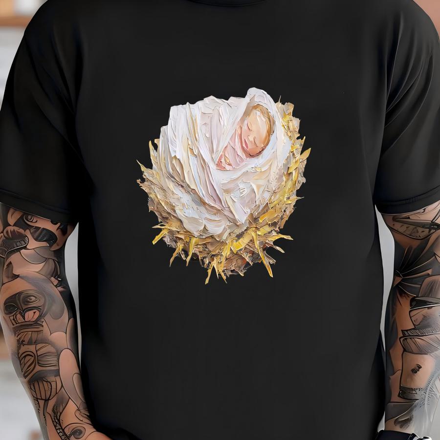 Christmas Baby Hoodie Or Sweatshirt: Artistic Nest, Holiday Newborn, Peaceful Infant T-shirt