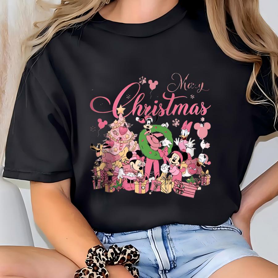 And Friends Pink Christmas Sweatshirt, 's Very Merry Christmas Party Girl Trip, Magic Kingdom Shirt T-shirt
