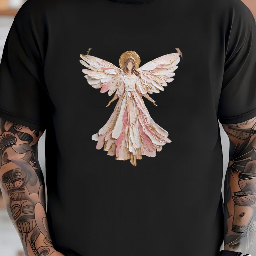 Angel Hoodie Or Sweatshirt: Christmas, Artistic, Elegant, Textured Art T-shirt