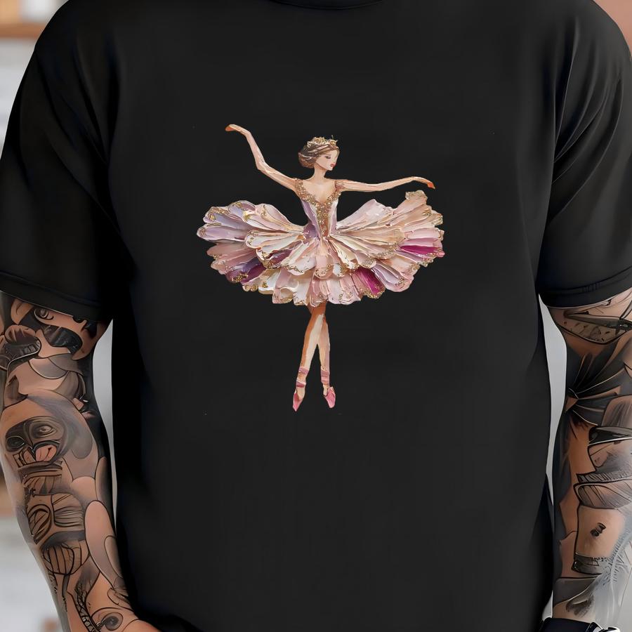 Ballerina Hoodie Or Sweatshirt: Dancer Art, Elegant, Christmas Design T-shirt