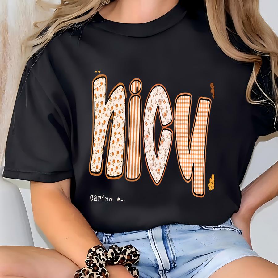 ® Nicu Fall Nurse Shirt, Pumpkin Nicu Crew Tee, Neonatal Icu Gift, Thanksgiving Nurse Shirt, Nicu Appreciation Gift, Halloween T-shirt