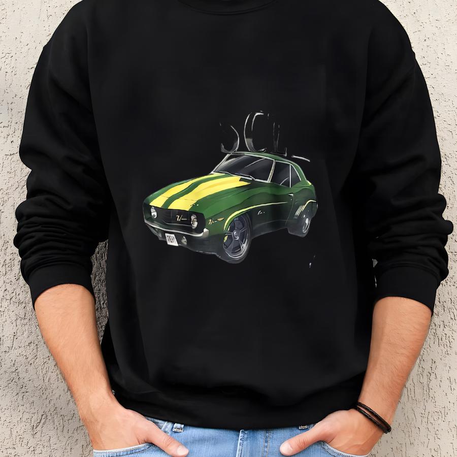 Vintage Chevrolet Camaro Sweatshirt Large Chevy Builds Muscle Printed Crewneck Chevrolet 1st Gen Camaro Pullover Chevy Muscle Car Sweater L Sweatshirt