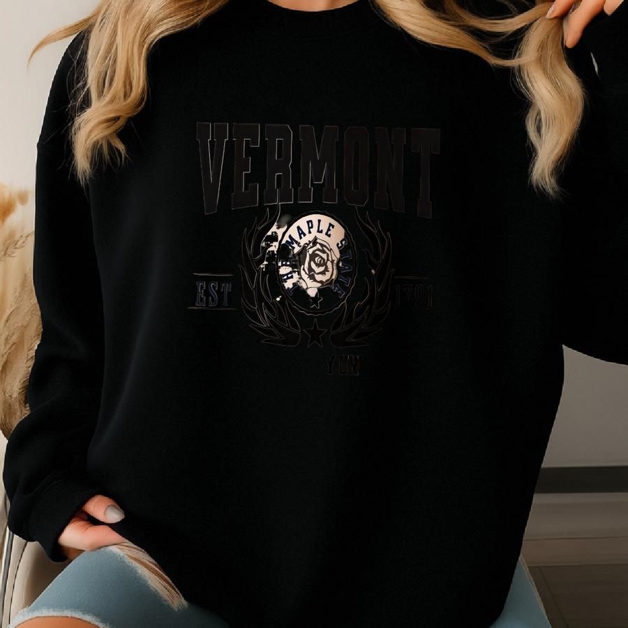Vermont State Nature’s Beauty Unleashed Cotton Canvas Tee – Eco-friendly Reusable Shopping Tote, Travel Gift Green Mountain State Pri Sweatshirt