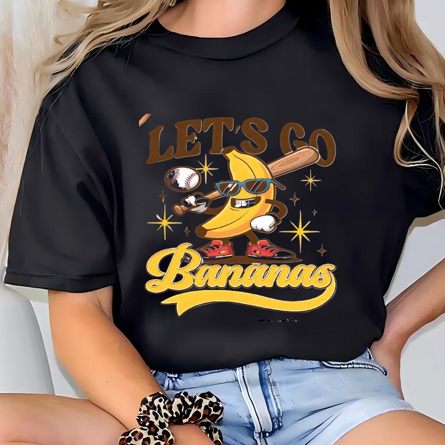 Funny Banana Baseball Shirt, Sports Team Mascot Shirt,hip Hop Banana Shirt,funny Baseball Shirt,baseball Gift, Kids T Shirt, Baseball Lover T-shirt