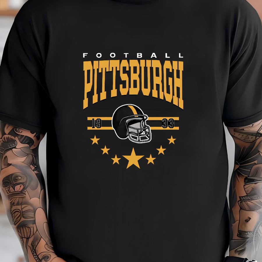 Pittsburgh Football Vintage Sweatshirt, Vintage Unisex Pittsburgh Crewneck, Gift For Football Fan, Sunday Football Gift, Mascot Game Day Tee T-shirt