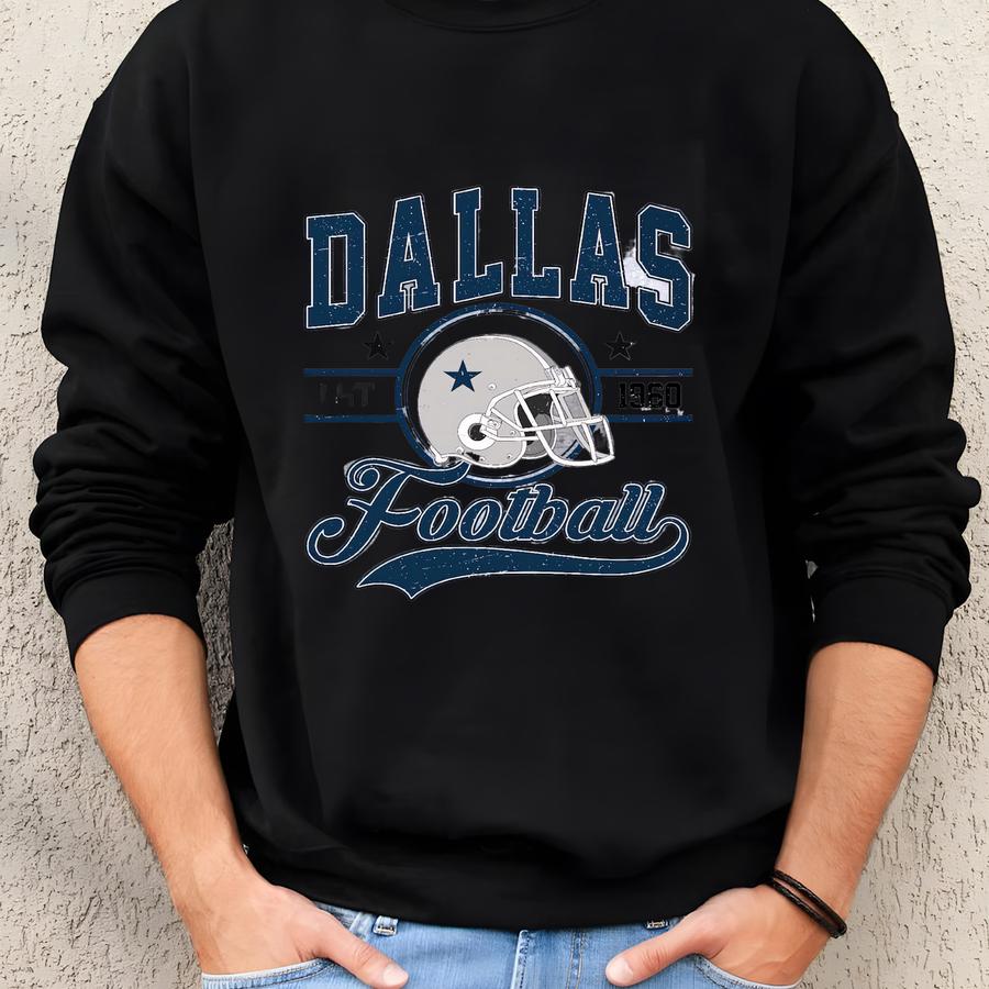Vintage Style Football Shirt, Football Sweatshirt, Shirt, Fans Sunday Football Gift, Mascot Game Day Tee Sweatshirt