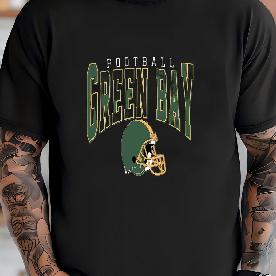 Vintage Green Bay 1919 Football Unisex Sweatshirt, Green Bay Crewneck, Green Bay Long Sve, Mascot Game Day Tee, Gift For Her T-shirt