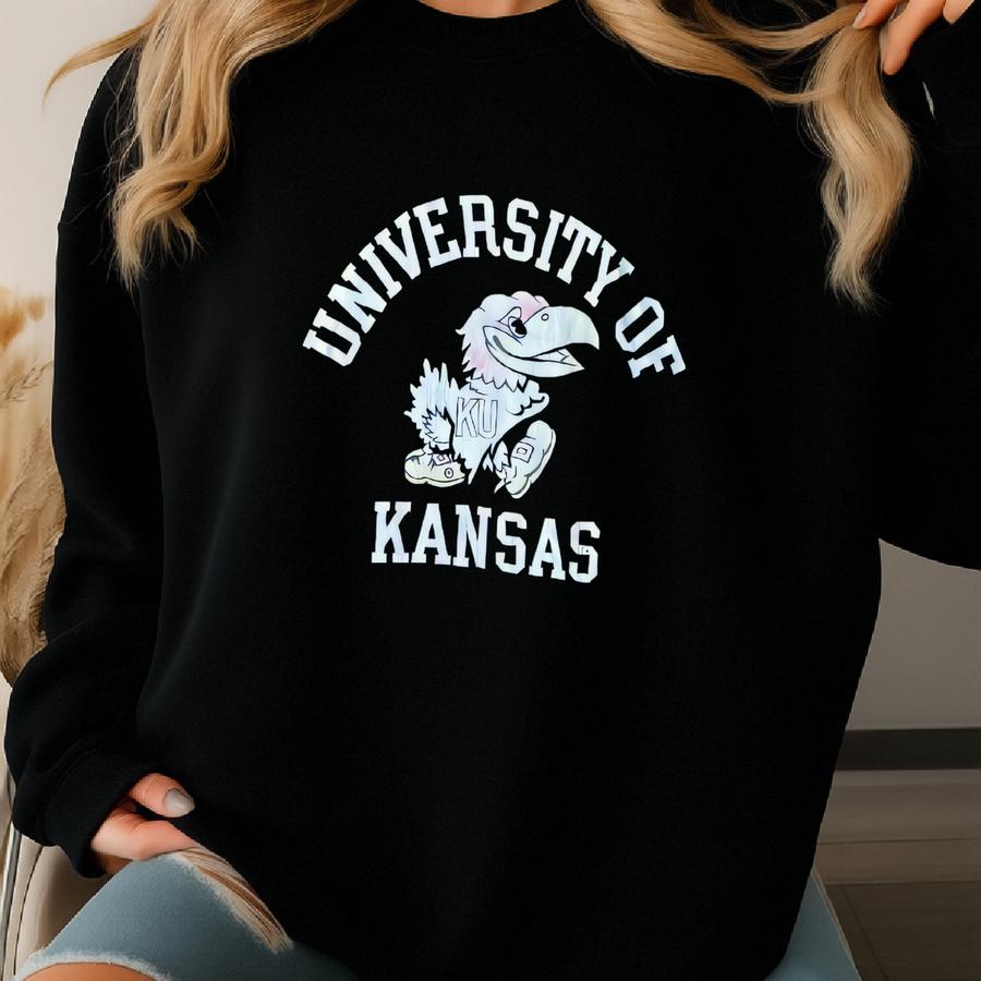 Vintage 1980’s Unversity Of Kansas Sunfaded Single Stitch T-shirt. Made In Usa, Size Large. Sweatshirt