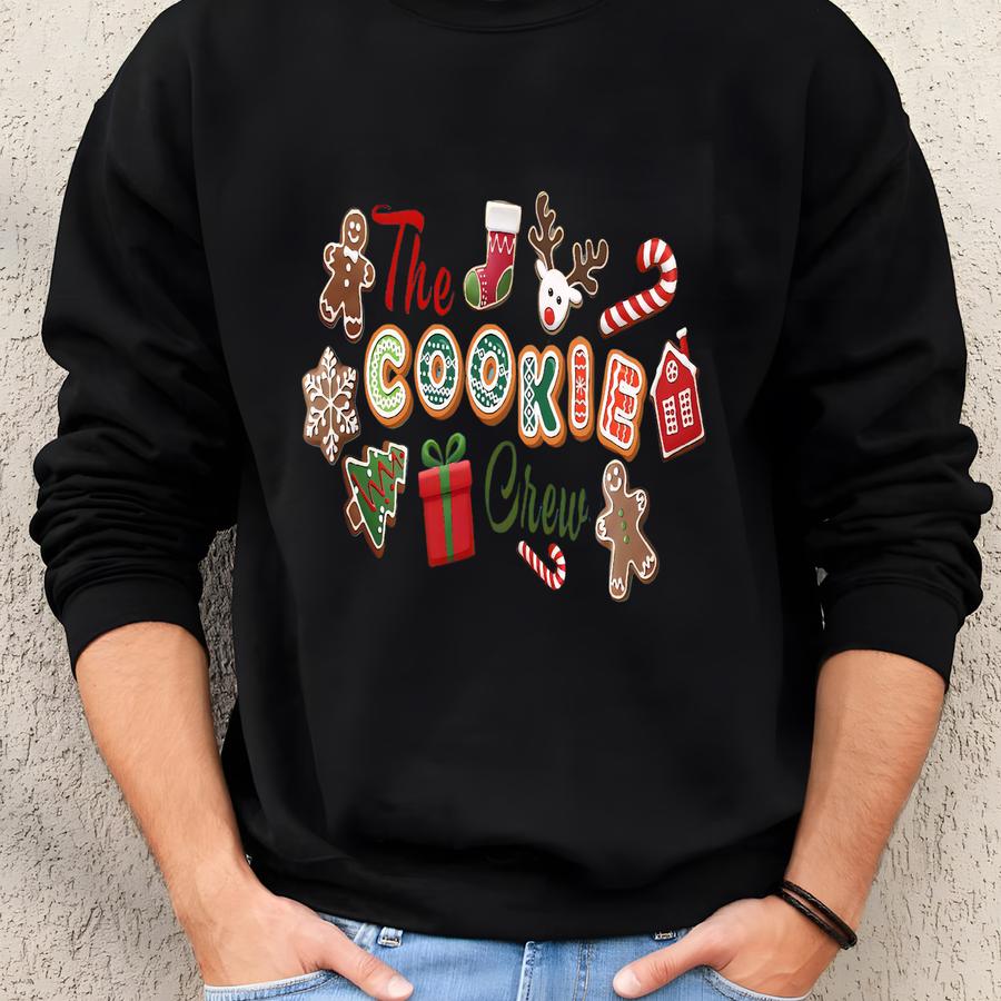 ® The Cookie Crew Christmas Sweatshirt | Holiday Baker Family Sweatshirt Gift | Matching Gingerbread Baking Team Tee Sweatshirt
