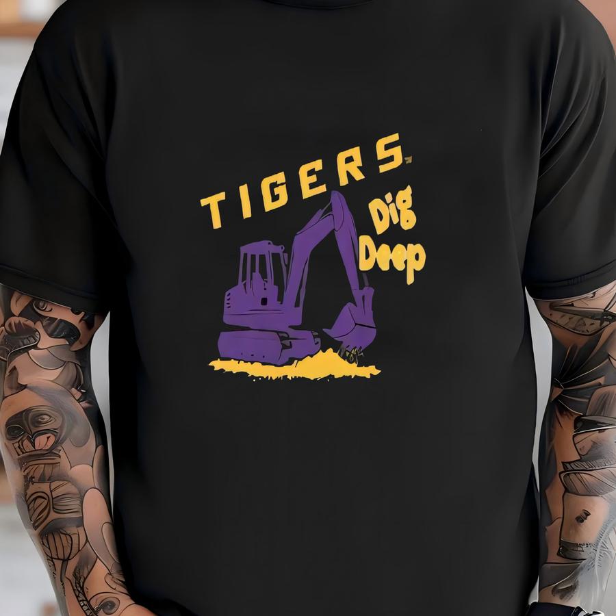 Tigers Digger Graphic Baby Bodysuit | Official Ncaa Licensed Infant Bodysuit T-shirt