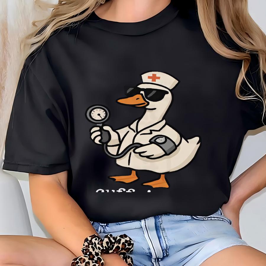 Funny Goose Nurse Shirt - Bella Canvas Unisex Tee T-shirt