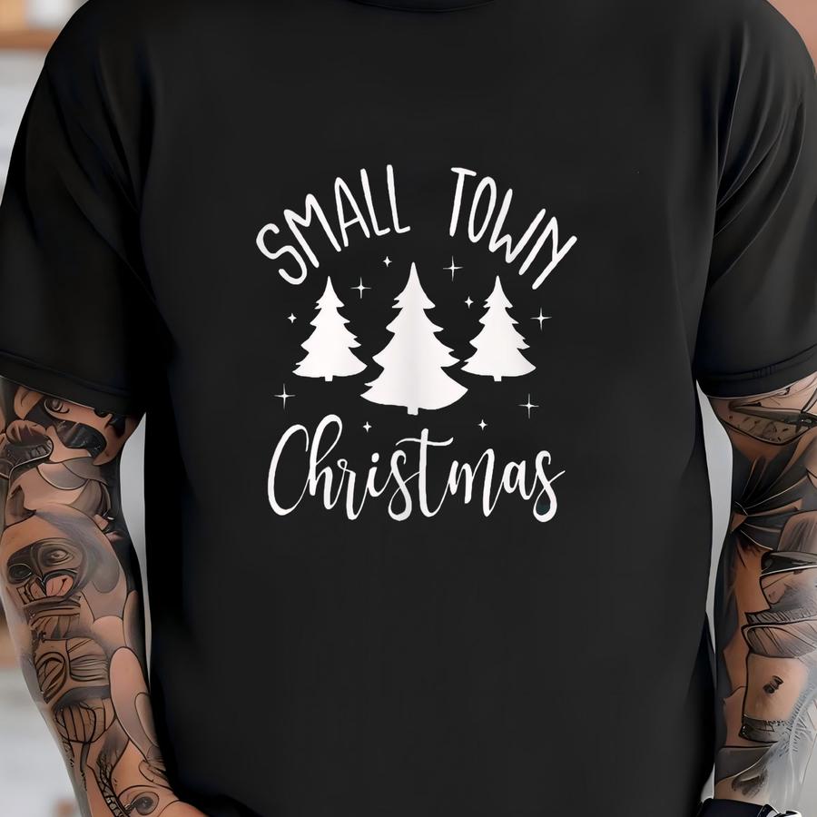 Small Town Christmas Sweatshirt For Women, Cozy Holiday Pajama Sweatshirt, Christmas Winter Shirt, Country Girl Gift T-shirt