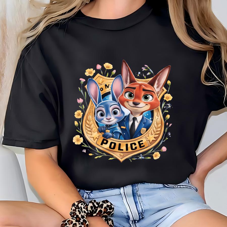 Zootopia Police Badge Shirt, , Judy Hopps Shirt, Nick Wilde Shirt,welcome To Zootopia Shirt, Zootopia Police Tee 163856 T-shirt