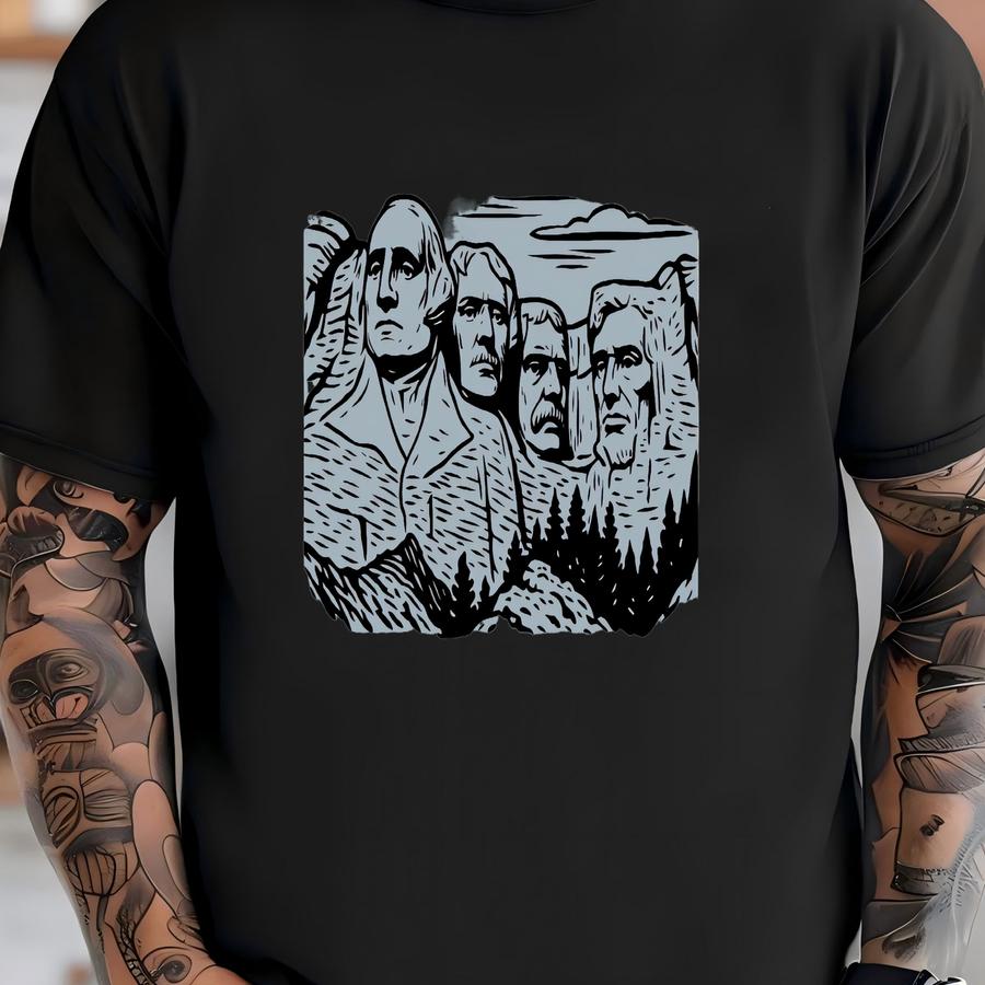 Vintage Mount Rushmore National Memorial Sticker – Retro 1960s Style Decal T-shirt