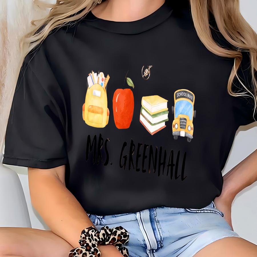 Personalized Teacher Name Png | Custom Teacher Design | Digital Download | Back To School Sublimation File T-shirt