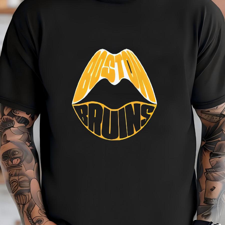 Boston Bruins Lips Graphic Baby Bodysuit | Official Licensed Infant Bodysuit T-shirt