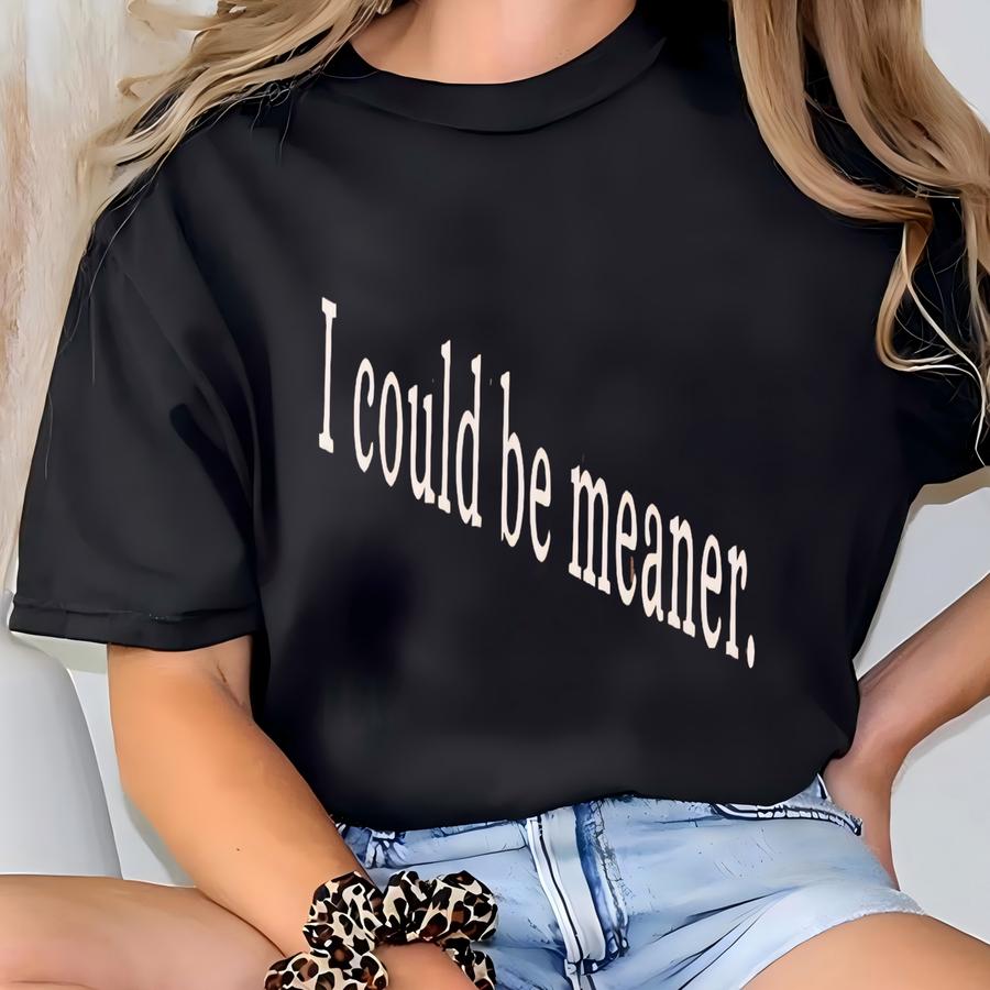 I Could Be Meaner Shirt - Sarcastic Humor Tee T-shirt