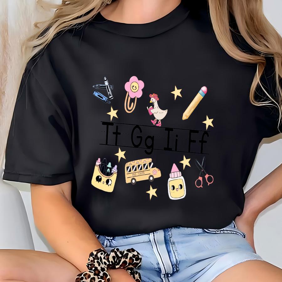 Teacher Png: Back To School Sublimation Design (digital Download) T-shirt