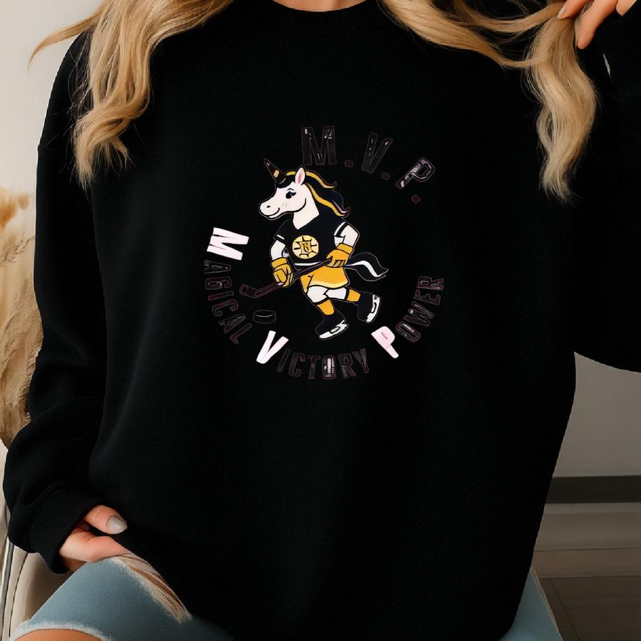 Boston Bruins Unicorn Graphic Baby Bodysuit | Official Licensed Infant Bodysuit Sweatshirt