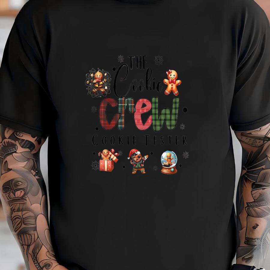 Cookie Crew Christmas Family Shirts – Matching Family Holiday Baking Hoodies, Christmas Cookie Club, Xmas Pajama Party Tee,xmas Family Gift T-shirt
