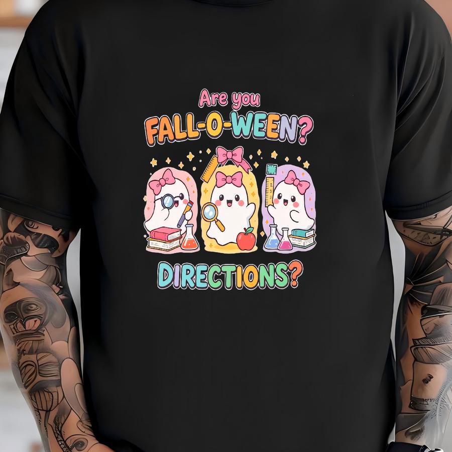 Funny Ghost Fall-o-ween Teacher Shirt, Halloween Tee T-shirt