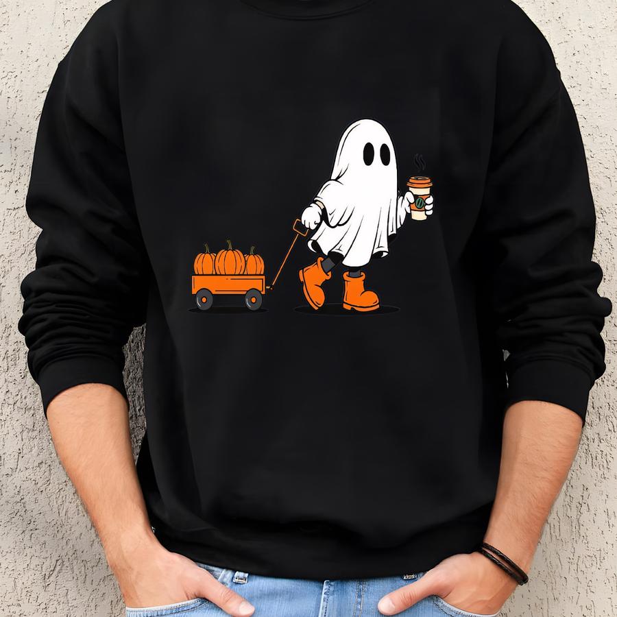 Funny Ghost Pumpkin Patch Shirt, Fall Tee, Spooky Season Shirt Sweatshirt