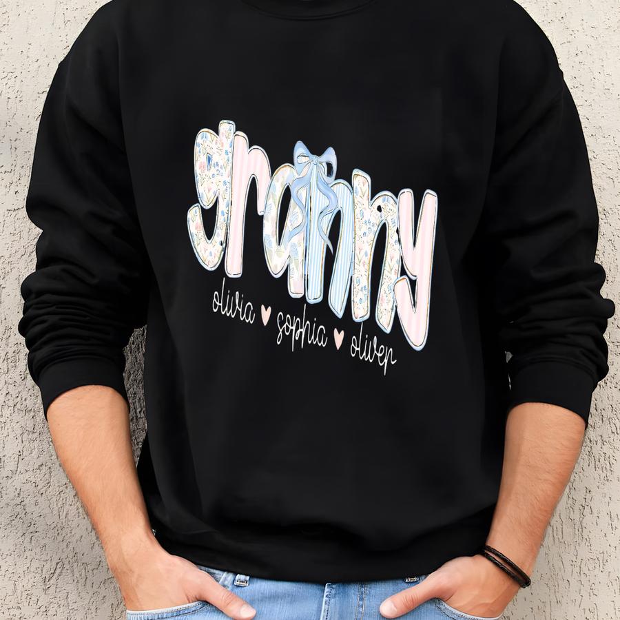 Custom Granny Sweatshirt, Grandma Gift, Personalized Granny Sweater, New Granny Gift Sweatshirt