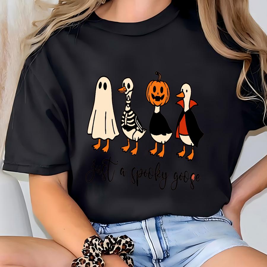 ® Spooky Goose Baby Shirt, Halloween Tee, Funny Goose Costume, Fall Sweatshirt, Spooky Season Shirt, Spooky Goosey Shirt T-shirt