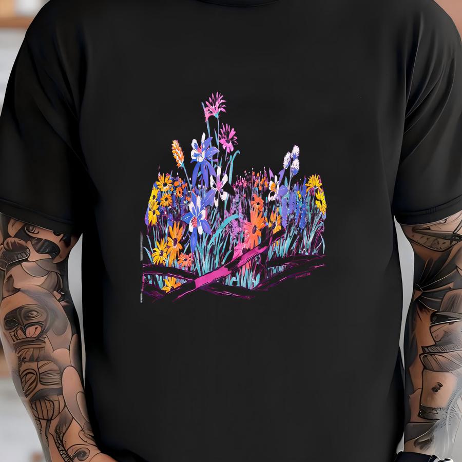 Vintage 90s Pink Flower Floral Wrap Around Graphic Shirt T-shirt